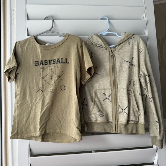 Graphic Tees and Hoodie Set - Green, Yellow, Red, White - Picture 2 of 11